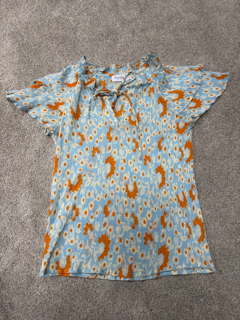 Olivia James Ruffle-Sleeve Top